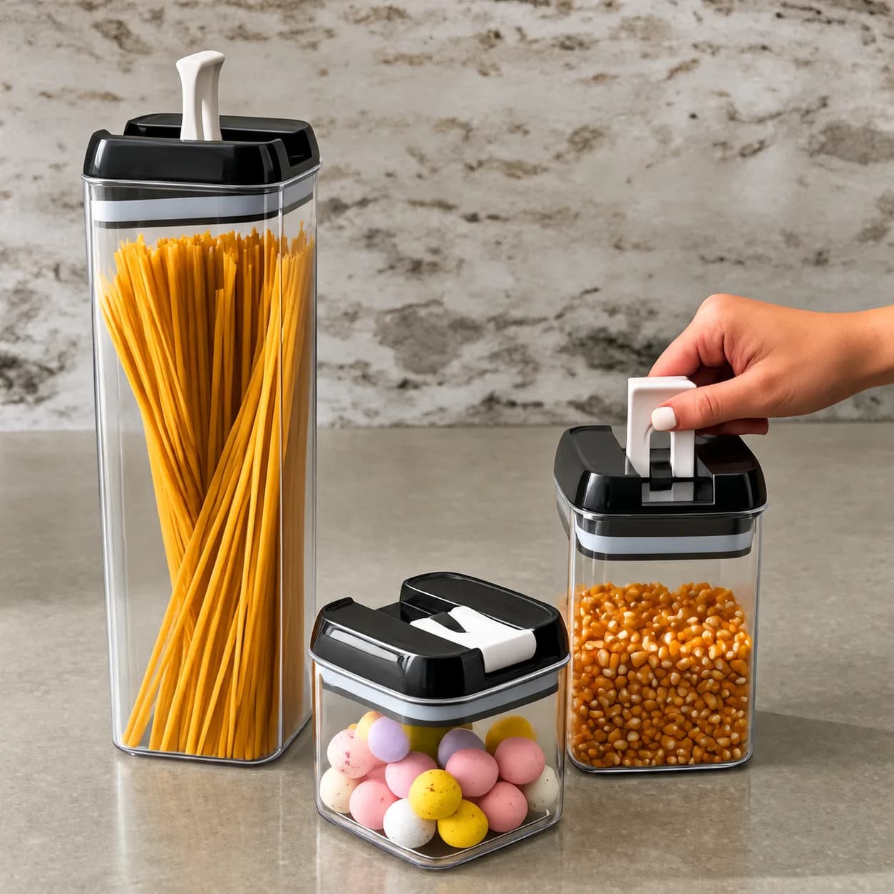 Set of airtight containers