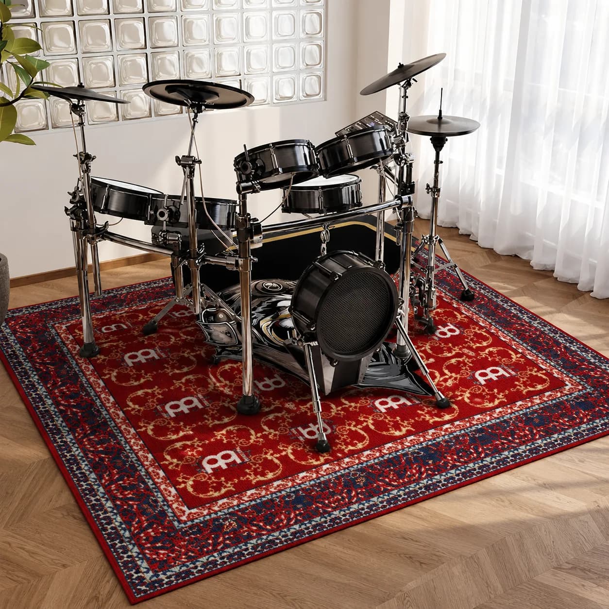 Sound-isolating drum mat
