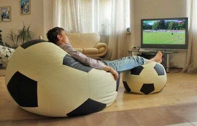 Soccer ball bean bag