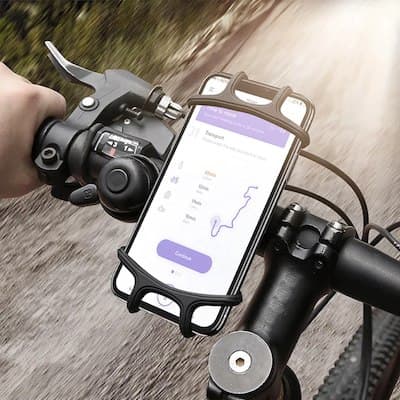 Phone holder for a bicycle