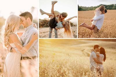 Una sesión de fotos romántica