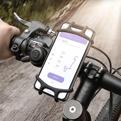 Phone holder for a bicycle