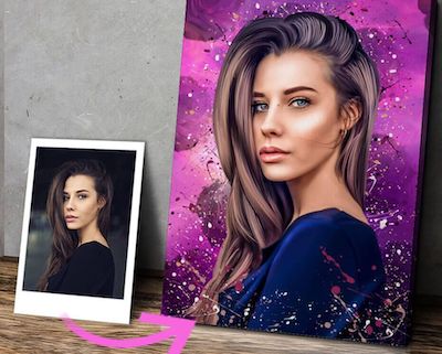 A Portrait Painting from a Photo